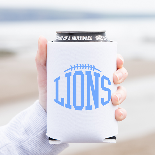 Blue Lions Football Koozie